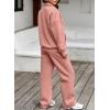 imageAleumdr Womens 2 Piece Outfits Matching Sweat Sets Sweatsuit Tracksuit Zip up Sweatshirt and Sweatpants Lounge SetsPink