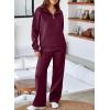 imageAleumdr Womens 2 Piece Outfits Matching Sweat Sets Sweatsuit Tracksuit Zip up Sweatshirt and Sweatpants Lounge SetsRed