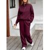 imageAleumdr Womens 2 Piece Outfits Matching Sweat Sets Sweatsuit Tracksuit Zip up Sweatshirt and Sweatpants Lounge SetsRed