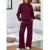 imageAleumdr Womens 2 Piece Outfits Matching Sweat Sets Sweatsuit Tracksuit Zip up Sweatshirt and Sweatpants Lounge SetsRed