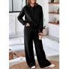 imageAleumdr Womens 2 Piece Outfits Sweatsuit Oversized Sweatshirt Wide Leg Sweatpants Matching Lounge Set 2024Black