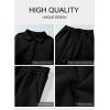 imageAleumdr Womens 2 Piece Outfits Sweatsuit Oversized Sweatshirt Wide Leg Sweatpants Matching Lounge Set 2024Black