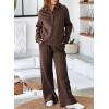 imageAleumdr Womens 2 Piece Outfits Sweatsuit Oversized Sweatshirt Wide Leg Sweatpants Matching Lounge Set 2024Dark Brown