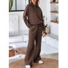 imageAleumdr Womens 2 Piece Outfits Sweatsuit Oversized Sweatshirt Wide Leg Sweatpants Matching Lounge Set 2024Dark Brown