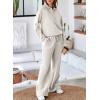 imageAleumdr Womens 2 Piece Outfits Sweatsuit Oversized Sweatshirt Wide Leg Sweatpants Matching Lounge Set 2024Light Grey