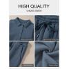 imageAleumdr Womens 2 Piece Outfits Sweatsuit Oversized Sweatshirt Wide Leg Sweatpants Matching Lounge Set 2024Sail Blue