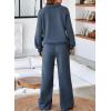 imageAleumdr Womens 2 Piece Outfits Sweatsuit Oversized Sweatshirt Wide Leg Sweatpants Matching Lounge Set 2024Sail Blue