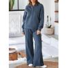 imageAleumdr Womens 2 Piece Outfits Sweatsuit Oversized Sweatshirt Wide Leg Sweatpants Matching Lounge Set 2024Sail Blue