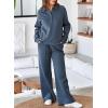 imageAleumdr Womens 2 Piece Outfits Sweatsuit Oversized Sweatshirt Wide Leg Sweatpants Matching Lounge Set 2024Sail Blue