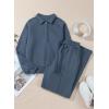 imageAleumdr Womens 2 Piece Outfits Sweatsuit Oversized Sweatshirt Wide Leg Sweatpants Matching Lounge Set 2024Sail Blue