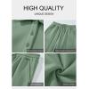 imageAleumdr Womens 2 Piece Outfits Sweatsuit Oversized Sweatshirt Wide Leg Sweatpants Matching Lounge Set 2024Smoke Green