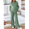 imageAleumdr Womens 2 Piece Outfits Sweatsuit Oversized Sweatshirt Wide Leg Sweatpants Matching Lounge Set 2024Smoke Green