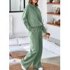 imageAleumdr Womens 2 Piece Outfits Sweatsuit Oversized Sweatshirt Wide Leg Sweatpants Matching Lounge Set 2024Smoke Green