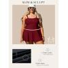 imageAleumdr Womens Plus Size One Piece Swimsuit Tummy Control One Piece Bathing Suit with Skirt Vintage Swimdress with PocketsBurgundy