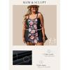 imageAleumdr Womens Plus Size One Piece Swimsuit Tummy Control One Piece Bathing Suit with Skirt Vintage Swimdress with PocketsFlower