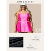 imageAleumdr Womens Plus Size One Piece Swimsuit Tummy Control One Piece Bathing Suit with Skirt Vintage Swimdress with PocketsPink