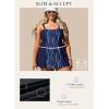 imageAleumdr Womens Plus Size One Piece Swimsuit Tummy Control One Piece Bathing Suit with Skirt Vintage Swimdress with PocketsPrinted Blue