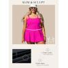 imageAleumdr Womens Plus Size One Piece Swimsuit Tummy Control One Piece Bathing Suit with Skirt Vintage Swimdress with PocketsRose Red