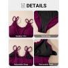 imageAleumdr Womens Two Piece Bathing Suit Push Up Tankini Top with Bottom Bathing Suit Tummy Control Swimwear Purple Medium
