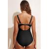 imageAleumdr One Piece Swimsuit Women Cut Out Bathing Suits Color Block Womens Swimsuits SwimwearA1 Black