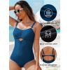 imageAleumdr One Piece Swimsuit Women Cut Out Bathing Suits Color Block Womens Swimsuits SwimwearA3 Green