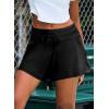imageAleumdr Womens 3quot Swim Board Shorts Tummy Control Swim Bottom High Waisted Quick Dry Tankini Bottom with PocketsBlack