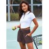 imageAleumdr Womens 3quot Swim Board Shorts Tummy Control Swim Bottom High Waisted Quick Dry Tankini Bottom with PocketsDark Brown