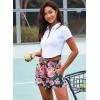 imageAleumdr Womens 3quot Swim Board Shorts Tummy Control Swim Bottom High Waisted Quick Dry Tankini Bottom with PocketsFloral