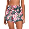 imageAleumdr Womens 3quot Swim Board Shorts Tummy Control Swim Bottom High Waisted Quick Dry Tankini Bottom with PocketsFloral