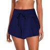 imageAleumdr Womens 3quot Swim Board Shorts Tummy Control Swim Bottom High Waisted Quick Dry Tankini Bottom with PocketsNavy Blue