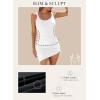 imageAleumdr Womens One Piece Swimdress Side Tie Ruched Tummy Control Swimsuit Modest Skirt Bathing SuitWhite