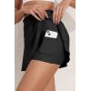 imageAleumdr Womens 3quot Swim Skirt High Waisted Ruched Swimsuit Bottom Tankini Bikini Bottom with PocketsBlack