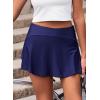 imageAleumdr Womens 3quot Swim Skirt High Waisted Ruched Swimsuit Bottom Tankini Bikini Bottom with PocketsNavy Blue