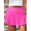 imageAleumdr Womens 3quot Swim Skirt High Waisted Ruched Swimsuit Bottom Tankini Bikini Bottom with PocketsRose Red