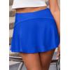 imageAleumdr Womens 3quot Swim Skirt High Waisted Ruched Swimsuit Bottom Tankini Bikini Bottom with PocketsRoyal Blue