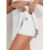 imageAleumdr Womens 3quot Swim Skirt High Waisted Ruched Swimsuit Bottom Tankini Bikini Bottom with PocketsWhite