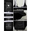 imageAleumdr Womens Color Block One Piece Athletic Swimsuit Sports Tummy Control Cheeky High Cut Bathing SuitsBlack