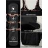 imageAleumdr Womens Color Block One Piece Athletic Swimsuit Sports Tummy Control Cheeky High Cut Bathing SuitsLeopard Black