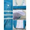 imageAleumdr Womens Color Block One Piece Athletic Swimsuit Sports Tummy Control Cheeky High Cut Bathing SuitsLight Blue