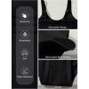 imageAleumdr Womens Color Block One Piece Athletic Swimsuit Sports Tummy Control Cheeky High Cut Bathing SuitsPure Black