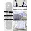 imageAleumdr Womens Color Block One Piece Athletic Swimsuit Sports Tummy Control Cheeky High Cut Bathing SuitsWhite