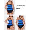 imageAleumdr Womens Blouson Tankini Swimsuits Athletic Two Piece Strappy Tummy Control Bathing Suits with BottomsLight Blue