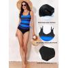 imageAleumdr Womens Blouson Tankini Swimsuits Athletic Two Piece Strappy Tummy Control Bathing Suits with BottomsLight Blue