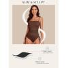 imageAleumdr Womens Ribbed One Piece Tummy Control Swimsuit Cheeky Tie Side High Cut Bathing Suit SwimwearCoffee
