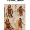 imageAleumdr Womens Ribbed One Piece Tummy Control Swimsuit Cheeky Tie Side High Cut Bathing Suit SwimwearCoffee