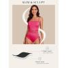 imageAleumdr Womens Ribbed One Piece Tummy Control Swimsuit Cheeky Tie Side High Cut Bathing Suit SwimwearHot Pink