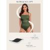 imageAleumdr Womens Ribbed One Piece Tummy Control Swimsuit Cheeky Tie Side High Cut Bathing Suit SwimwearMoss Green