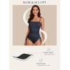 imageAleumdr Womens Ribbed One Piece Tummy Control Swimsuit Cheeky Tie Side High Cut Bathing Suit SwimwearNavy Blue