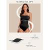 imageAleumdr Womens Ribbed One Piece Tummy Control Swimsuit Cheeky Tie Side High Cut Bathing Suit SwimwearStripe Black