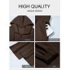 imageAleumdr Women 2 Piece Sweatsuit Casual Long Sleeve Half Zip Tracksuits Hoodies and Wide Legs Sweatpangts with PocketsDark Brown